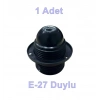 ÇETSAN İtalyan Duy E-27 Tam Diş SİYAH Avize Duyu (Vidalı Kablo Bağlantısı)