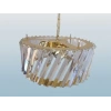 DMR Kristal Çapraz Taşlı GOLD Yuvarlak Üçlü Avize 3 x E-27 Duylu