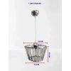 DMR Kristal Taşlı Konik KROM Büyük Yuvarlak E-27 Duylu