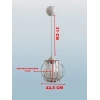DMR Kristal Taşlı KROM Yuvarlak Küçük Fiskiye Tekli Avize E-27