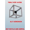DMR Küp Çember Tekli Avize E-27 Beyaz