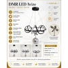DMR Tek Toplu HALKA IŞILTISI Sarkıt Led Avize SİYAH Kasa Üç Renk 6500k/4000k/3000k (Beyaz /Sarı/Ilık Beyaz (Günışığı))