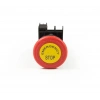 EMAS Acil Stop Mantar Buton 40mm Kırmızı 1nk Etiketli Emergency