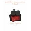 ENDER 0-1 Mini Geniş Işıklı Anahtar Kırmızı 4 Pinli