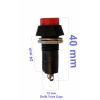 ENDER 12mm KIRMIZI Yuvarlak Kalıcı Çıt Çıt Buton Anahtar