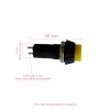 ENDER 12mm SARI Yuvarlak Kalıcı Çıt Çıt Buton Anahtar