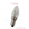 ENDER E-14 İnce Duylu Gece Lambası Abajur Ampulü 220v (Parfüm Ampul)