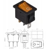 ENDER Işıklı SARI Mini Anahtar 3 Ayaklı 10A 220v IP40 (19x17mm Derinlik 20mm Dikdörtgen)