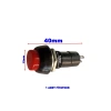 ENDER Plastik KIRMIZI Yuvarlak Yaylı Buton Anahtar 12mm