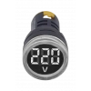 GWEST 24v-550v Voltmetreli BEYAZ (şeffaf) Sinyal Lambası 220v Göstergeli 22mm