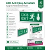HLİTE Exıt Çıkış Aşağı Ok İşaretli Şarjlı Yönlendirme Armatürü Levhası 3w 220v IP20