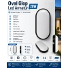 HOROZ Aydos 20w SİYAH Oval Glop Led Armatür 6400k IP65
