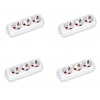 HOROZ DECO 3 LÜ ANAHTARLI BEYAZ GRUP PRİZ(KLEMENSLİ)