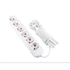 HOROZ DECO 6 LI TOPRAKLI BEYAZ GRUP PRİZ 5MT KABLOLU