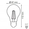 HOROZ Filament Globe-12 GÜNIŞIĞI 12w Rustik Led Ampul E-27 2700k 12 Watt 220 Volt