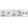 HOROZ Filament Globe-15 BEYAZ 15w Rustik Led Ampul E-27 6400k 15 Watt 220 Volt