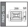 HOROZ Pars-100 100w BEYAZ Led Projektör SMD 6400k IP65