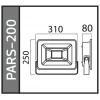 HOROZ PARS-200 200w BEYAZ Led Projektör SMD 6400K IP65