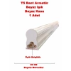 HOROZ Sigma-7 60cm BEYAZ 7w T5 Led Bant Armatür Anahtarlı 6400k IP20
