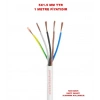 HÜNKA 5x1.5mm TTR Elektrik Kablosu BEYAZ (Çok Telli Esnek Kablo)