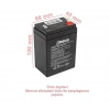 İTHAL 4V 8A Kuru Bakımsız Akü Işıldak ve Fener - Terazi Aküsü 4 Volt 4 Amper 45x70x100mm)