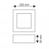 K2 18w 22x22 Kare Sıva Üstü Led Panel Günışığı 3000k Beyaz Kasa IP20 S.Ü.
