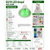 K2 7w YEŞİL Gu10 Duylu Lensli Çanak Led Spot Ampul 630lm 7 Watt 220 Volt (Starter Duylu)