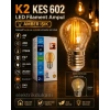 K2 Filament Rustik 4w AMBER 2700k Led Ampul 430lm E-27 4 Watt 220 Volt G45