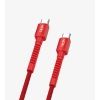 LİNKtech TYPE-C / TYPE-C 1m İp Örgülü Şarj Data Kablosu 60W 3A Siyah/Beyaz (USB-C / USB-C)