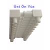 MUTLUSAN 2.5-4mm 12li Geçmeli Plastik Sıra Klemens Beyaz 850?C Alev Yaymayan H.F.