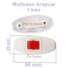 MUTLUSAN Plastik Arapuar Anahtar Kırmızı/Beyaz (Tik Tak Anahtar)