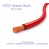 ÖZNUR 2.5mm NYAF KIRMIZI Kablo (Esnek Çok Telli Tekli TTR)