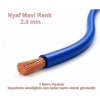 ÖZNUR 2.5mm NYAF MAVİ Kablo (Esnek Çok Telli Tekli TTR)
