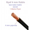 ÖZNUR 4mm NYAF SİYAH Kablo (Esnek Çok Telli Tekli TTR)
