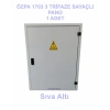 ÖZPA 1703 Sıva Altı 3 Trifaze Sayaçlı 45 Otomatlı Pano IP20 (S. A. Kompak Yerli)