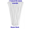 PEMSAN Klips Kablo Bağı 4.8x350 BEYAZ (100lü Paket) Kablo Cırdı