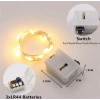 Peri Led 2mt Pilli Süsleme Ledi SARI Işık 3500k 3 Mod Animasyon Efektli (2 Metre 3 Adet LR44 Pilleri Dahil GünIşığı )