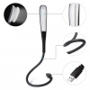 POWERMASTER Ledli Esnek USB Lamba  Siyah 6400k Klavye Aydınlatma ve Kitap Okuma lambası
