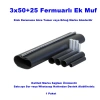 TAMER 3x50+25 Kablo İçin Fermuarlı Isı Büzüşmeli Ek Muf 1KW
