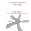 Tavan Vantilatörü 40w Beyaz / Günışığı Ledli E-27 Duy a Takılabilen 6 Kanatlı Kumandalı Vantilatör 80-265v