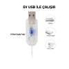 USB Peri Led 3x3mt SARI Işık 3500k Kumandalı Asma Kancalı Perde Süsleme Ledi 10 Kollu (Günışığı)