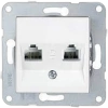 VİKO KARRE / MERIDIAN BEYAZ İKİLİ NÜMERİS TELEFON PRİZİ