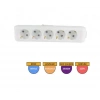 VİKO Multilet BEYAZ Beşli Grup Priz Topraklı Klemensli (5li Kablosuz)