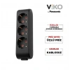 VİKO MULTİLET ÜÇLÜ TOPRAKLI PRİZ KLEMENSLİ SİYAH