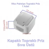 VİKO Palmiye Nemliyer Kapaklı Topraklı Priz IP54