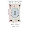 VİKO Vera Beyaz Sıva Üstü İkili Topraklı Priz 220v IP20