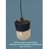 VİTO RAİNA ART BÜYÜK SİYAH AMBER E-27 CAM TEKLİ AVİZE