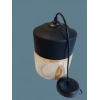 VİTO RAİNA ART BÜYÜK SİYAH AMBER E-27 CAM TEKLİ AVİZE