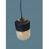 VİTO RAİNA ART BÜYÜK SİYAH AMBER E-27 CAM TEKLİ AVİZE