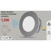 YCL YUVARLAK KROM LED SPOT 1,5W GÜN IŞIĞI RADAR SENSÖRLÜ
